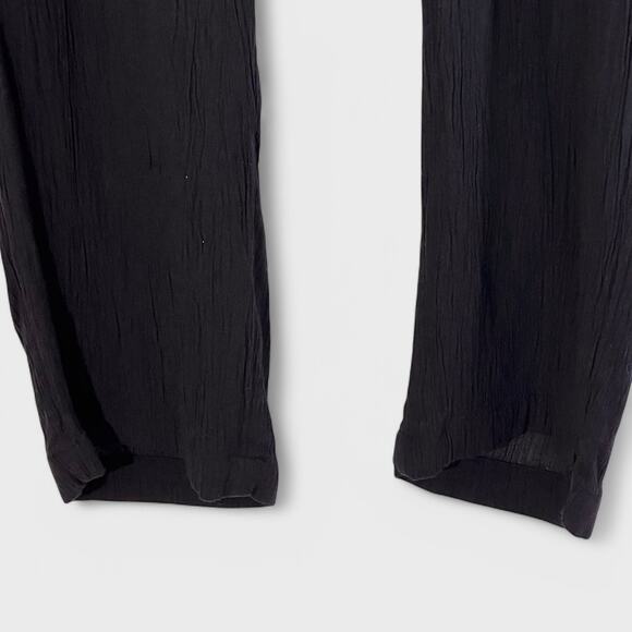 Prana Pants Women’s Black Tencel Gauze Cropped Drawstring Pull On Size Large - Picture 6 of 10